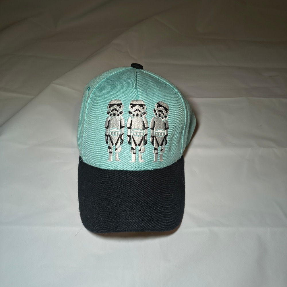 Star Wars Stormtrooper Snapback Hat Teal Black Embroidered Baseball Cap